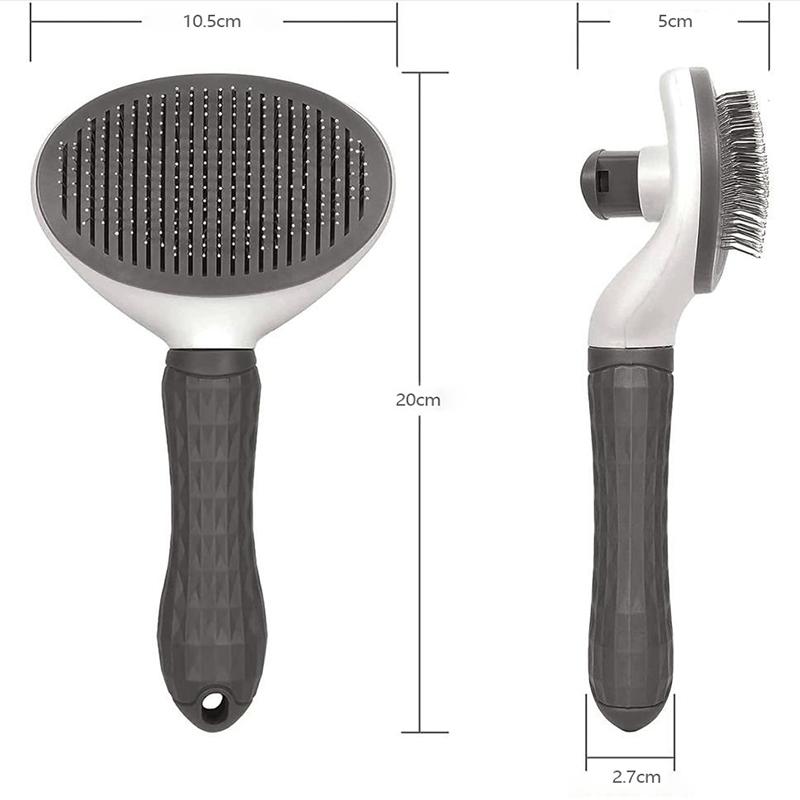 One-Click Pet Hair Remover Stainless Steel Automatic Hair Fading Cat Comb Knotting Dog Brushes Pet Cleaning Grooming Supplies