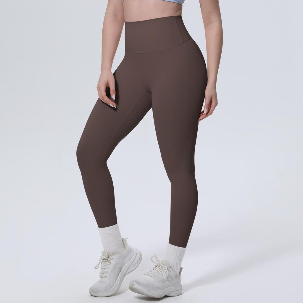 High-Waisted Peach-Lift Anti-Curl Yoga Pants - Skin-Friendly Nylon Tight-Fit Sportswear