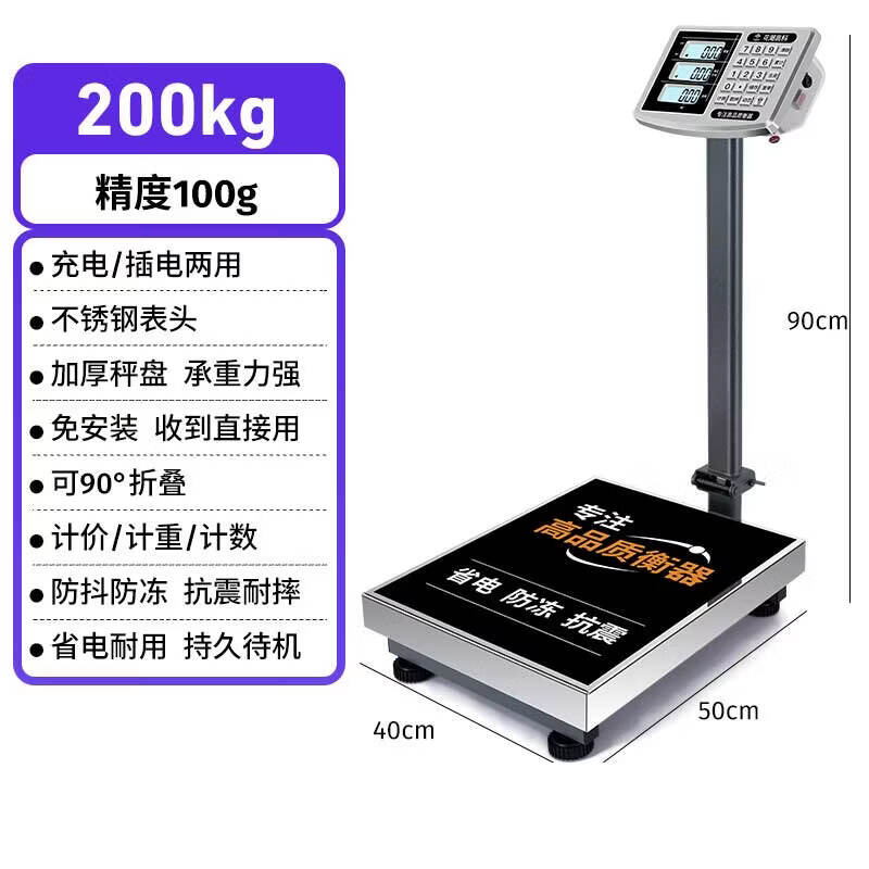 Hochoice Stainless Steel Waterproof Commercial Floor Scale (CN version)