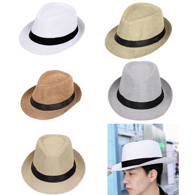 Elegant Unisex Wedding Fedora Hat For Beach Event Short Brim Foldable Panama Hat Gentlemen Jazz Caps For Formal Occasion