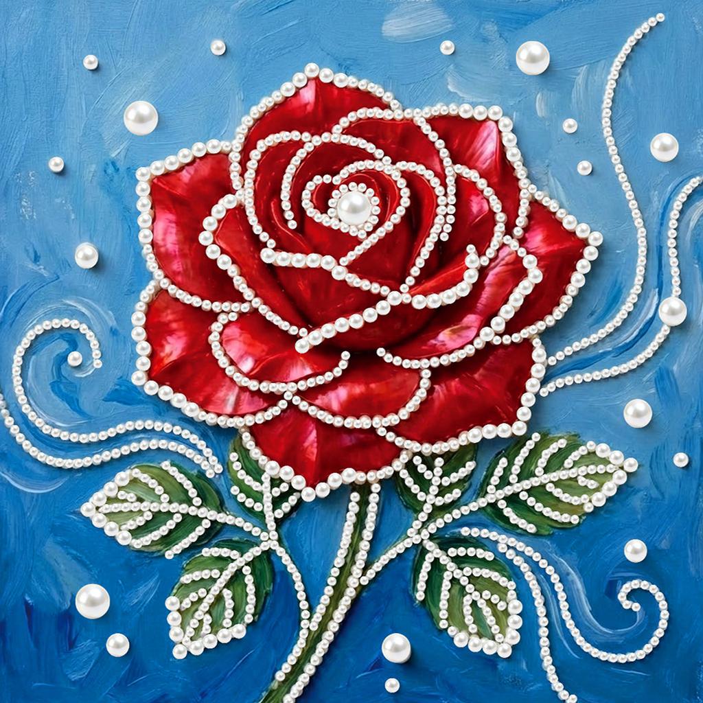 DIY Pearl Painting Art Kits with Frame 25x25cm Pearl Gem Paintings Picture Arts Craft for Adults Beginners Home Wall Decor