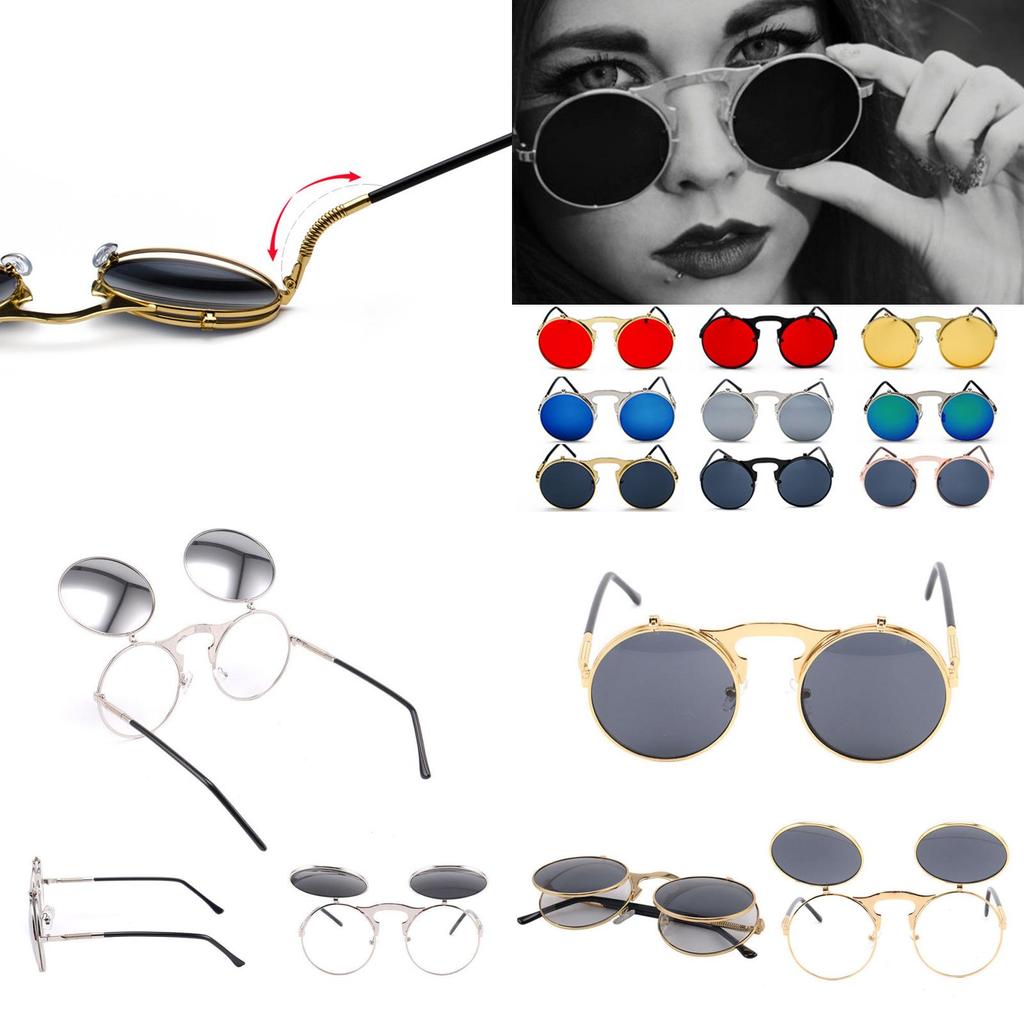 Lunettes Steampunk Gothiques Vintage Avec Monture en Alliage de Qualité Supérieure et Verres AC