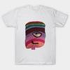 Asian Size Men Black Print T-shirt Me: Really Happy No-Cut Print Cotton Tshirt