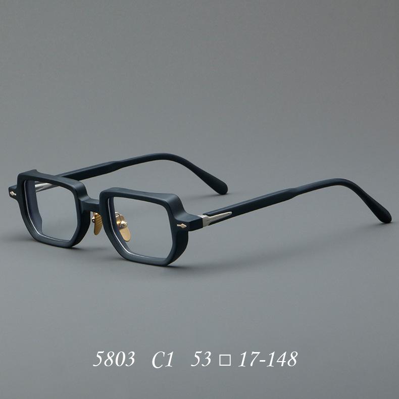 Vintage Personalized Fashion Thick Plate Square High-Quality Eyeglass Frame Optical Prescription Anti Blue Light Glasses чёрный