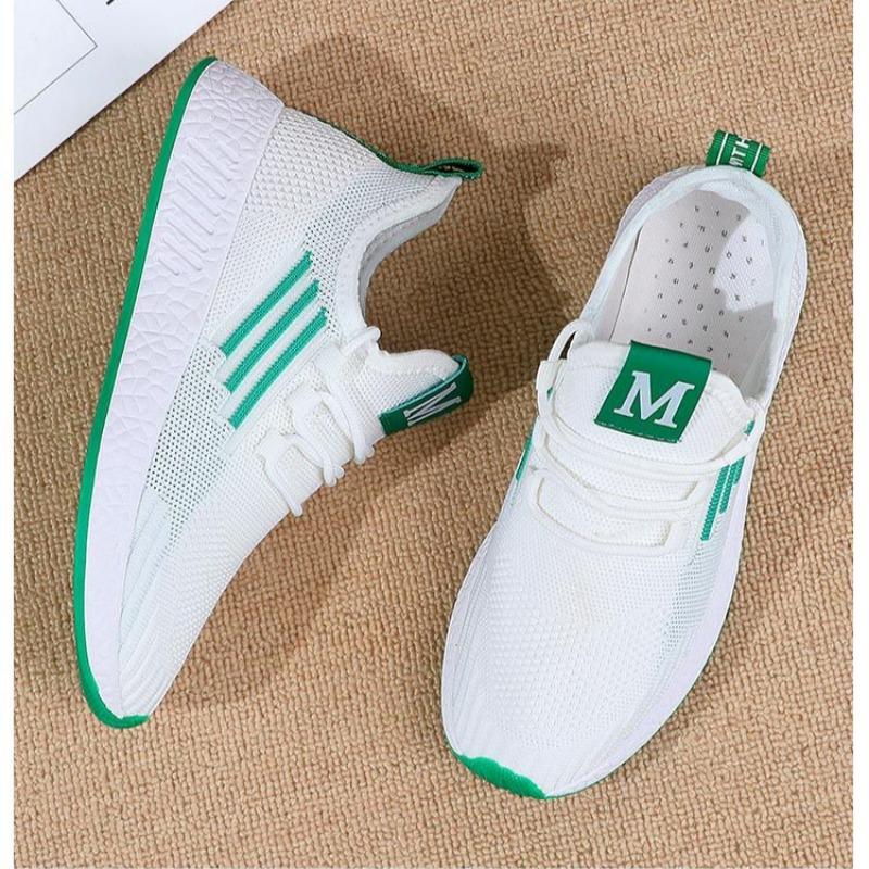 Feizhi Women's Sports Shoes, Women's Knitted Flat Bottom Casual Mesh Shoes, Student Casual Shoes