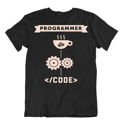 Programmierer Code T-Shirt Kaffeesystem Tee Lustiges Humor-Shirt