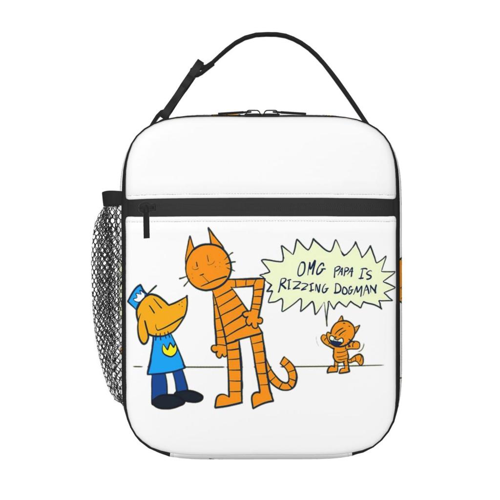 Dog Man Borsa Pranzo Termica Carina per Animali Domestici per Donne Bambini Scatole Alimentari Portatili Borsa Termica Tote