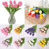 False Artificial 10pc Tulip Flower Fake Pu Real Touch Bouquet Home Wedding Decor