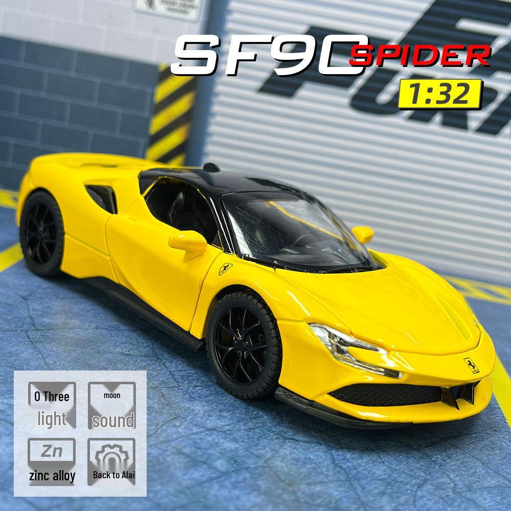 

Гоночная машина Zhongyuanxing SF9 1/32 Игрушка из сплава с инерционным механизмом и звуковыми и световыми эффектами для детей