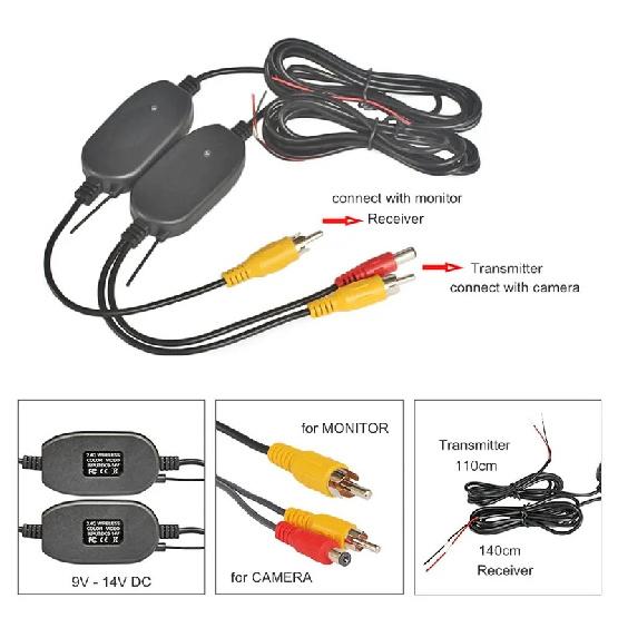 DIYKIT Wireless 7inch Rear View Mirror Car Monitor Parking System IR Night Vision Rear View Car Camera
