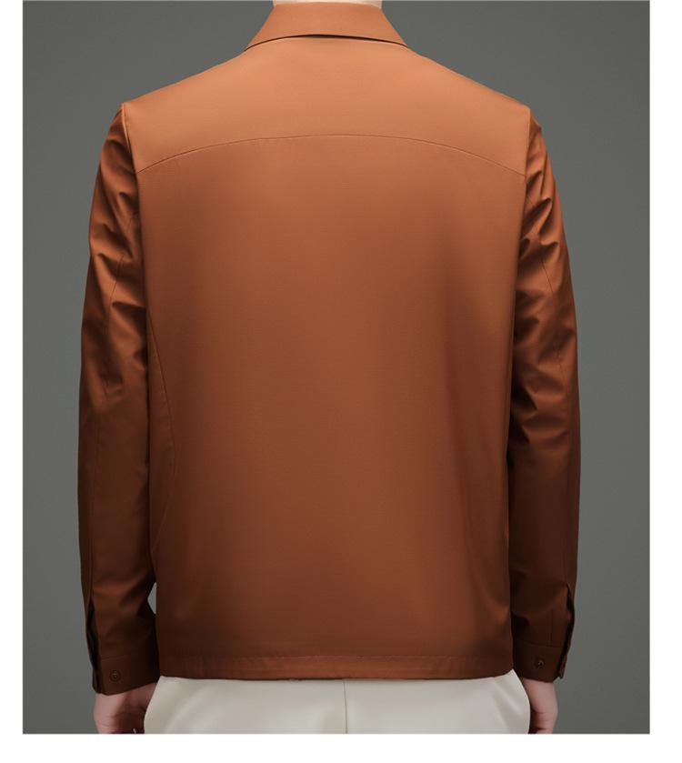 2026 Men's Spring Lapel Zipper Jacket: Casual, Trendy, and Versatile for Middle-aged Dads