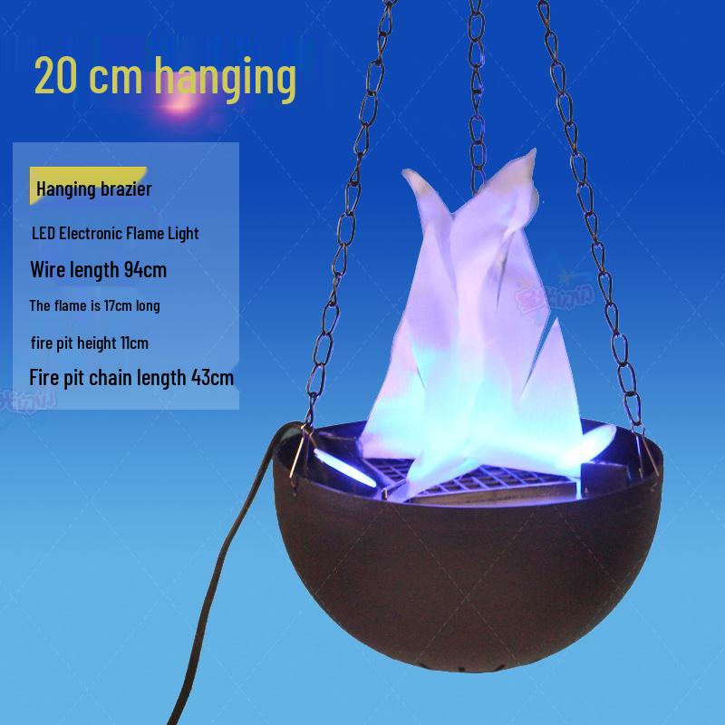 Electronic Prosperous Flame Lamp: Large Simulated Fire for Festivals, Weddings, and Bonfire Party Decor