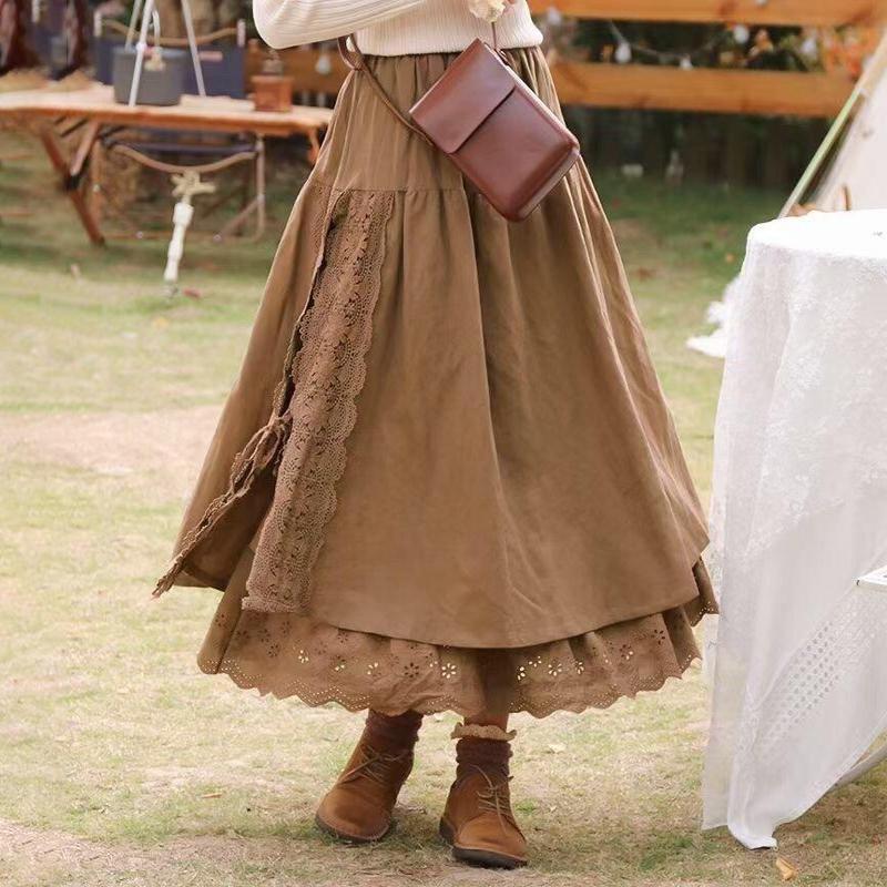 

Женские винтажные богемные повседневные летние весенние юбки M хаки