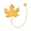 Fall Leaves Metal Bookmarks with Chain Pendant Novel Fiction Page Marker Page Divider for Book Lover Teacher Adult