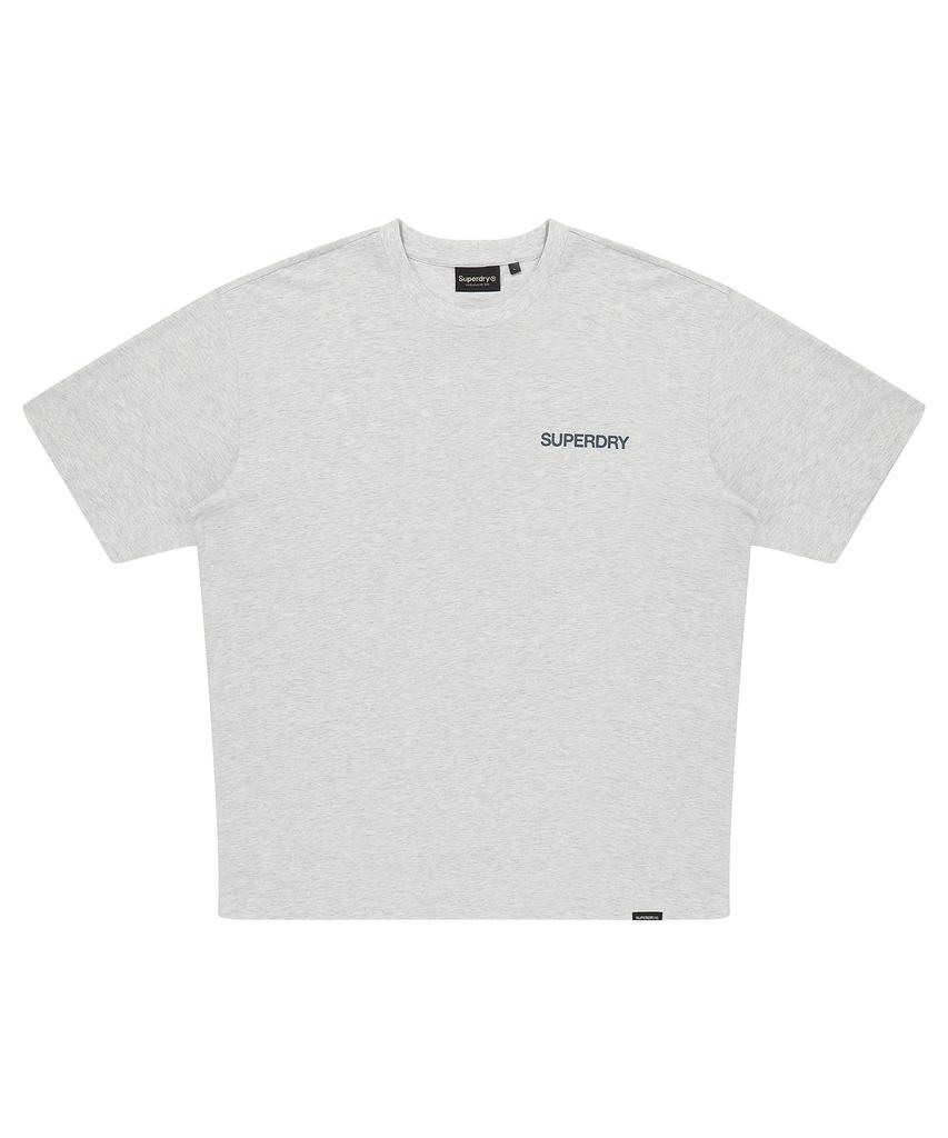 Syupeodeulai Work Label Graphic Short Sleeve T-Shirt Light Gray Sduiscq71Lgr
