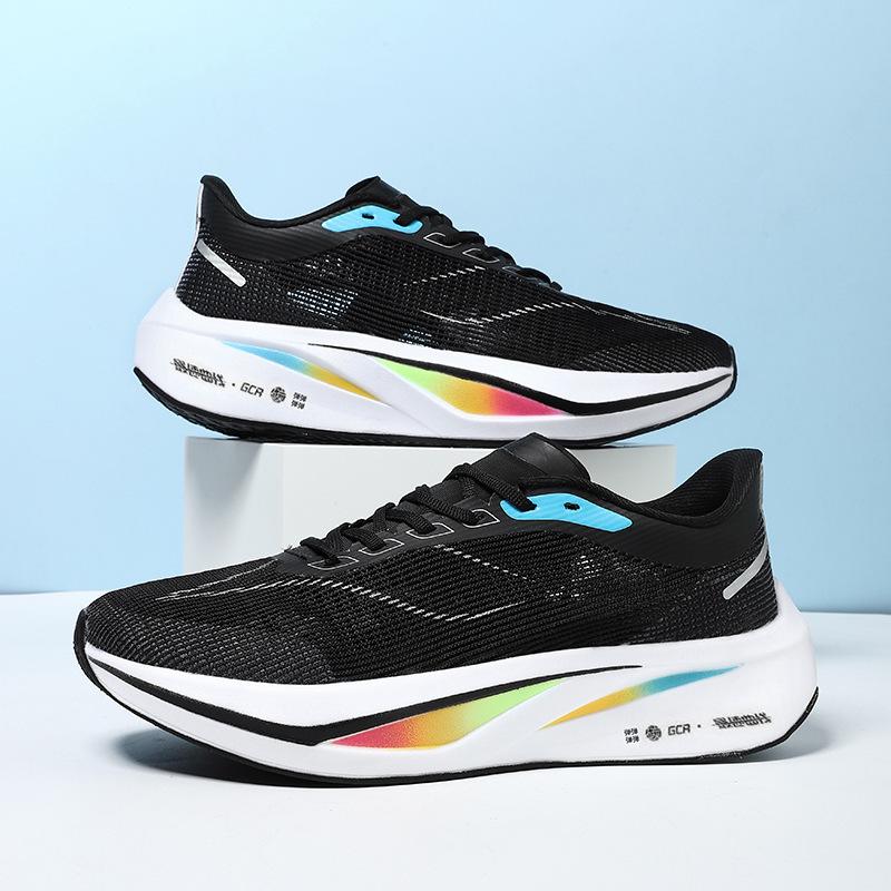 

Feidian 4C carbon board ultra-light student junior high school student running shoes male breathable professional racing shock absorption older chi 44 чёрный