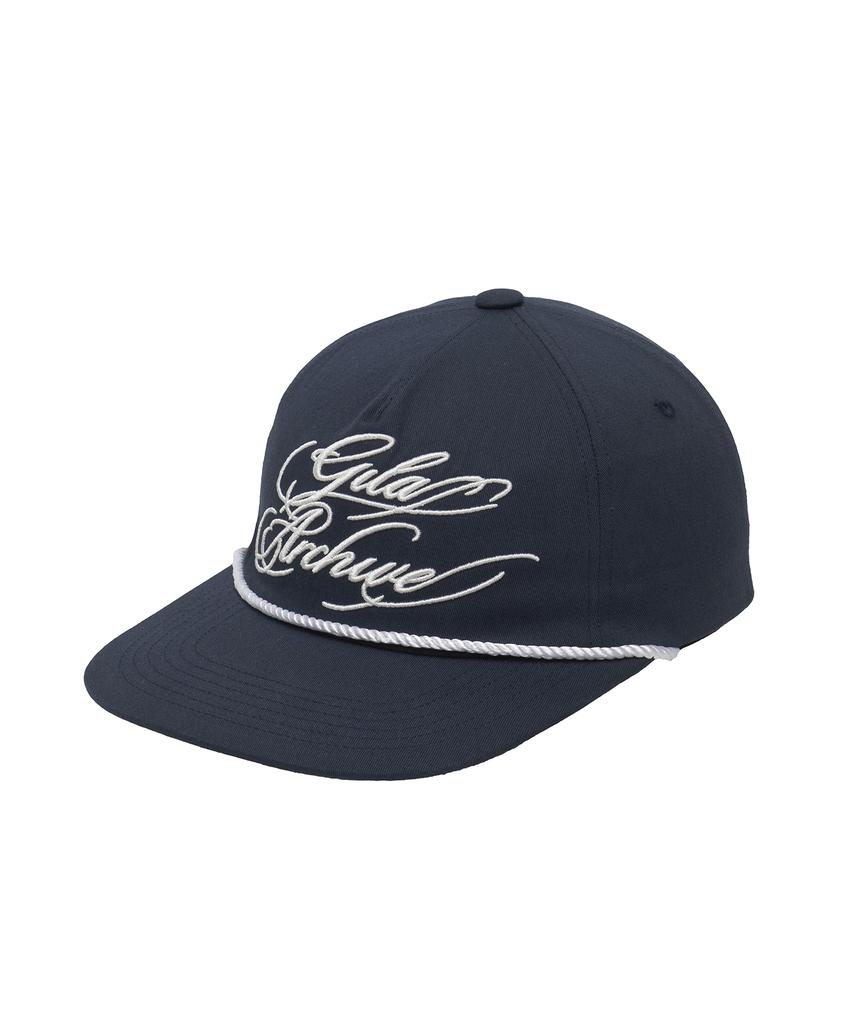 Gillaakaibeu Script Lettering Trucker Cap_Navy