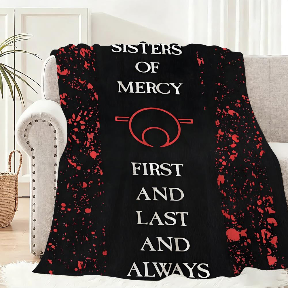 The Sisters of Mercy Grubu Hafif 240g Flanel Battaniye Yumuşak Cilt Dostu Yaz Serinletici