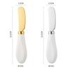 New Stainless Steel Cheese Knife Wipe Cream Ceramic Handle Butter Knife Bread Jam Kitchen Tools Canteen