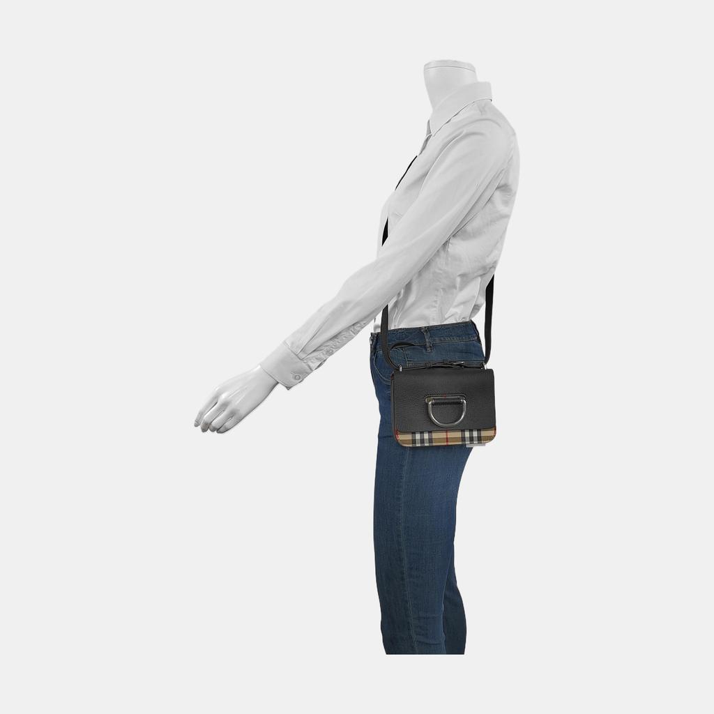 [Pre-Owned] D Check Pattern Leather Mini Shoulder Crossbody Bag - Very Good #1VPGG1I
