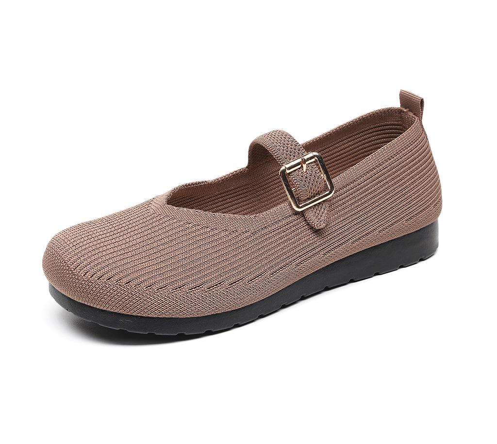 Processing and customization of spring new women's casual shoes, flying woven shoes, breathable casual shoes, non-slip and versatile women's single s