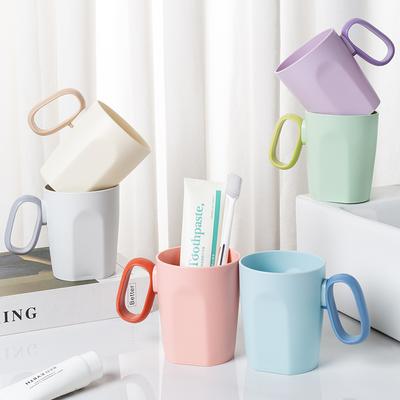 Low-Priced Custom Logo School Student Mouthwash Mug Plastic Toothbrush Cup for Brushing Teeth & Drinking Water Bathroom Supply