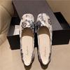 Fashion 2024 Spring and Summer New Casual Women's Shoes Embroidered Embroidery Shallow Mouth Round Toe Slip-on Shoes Women's Large Size