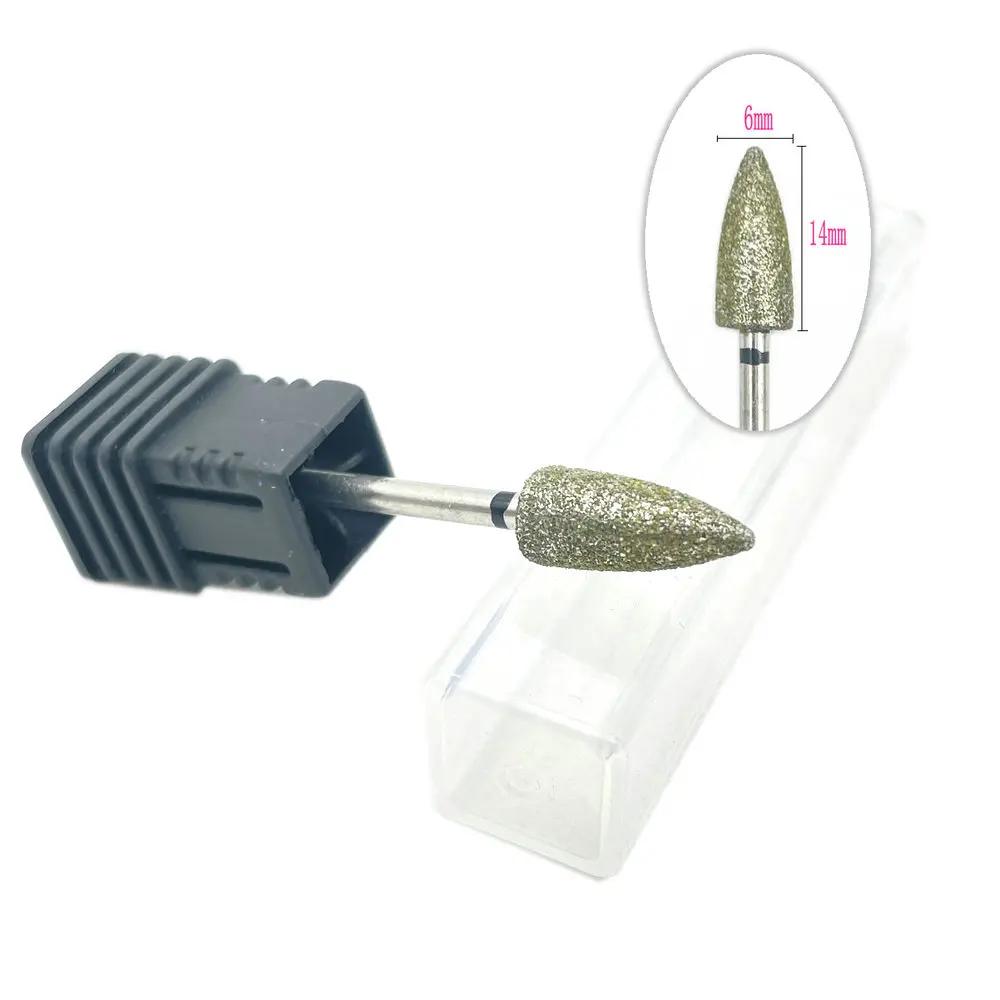 20pcs Diamond Nail Drill Milling Cutter for Manicure Rotary Bits Cuticle Clean Accessory Dental Diamond Burs Polisher 2.35mm