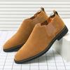 Fashion New Arrival Pointed Suede Leather Dress Slip On Shoes For Men's Designer Wedding Comfort Loafers Sapatos Tenis Masculino