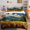 Mountain Landscape Golden Wheat. Bedding Sets Duvet Cover Sets Duvet Covers Pillowcases(1 * Duvet Cover 2 * Pillowcases, Without Duvet Insert)