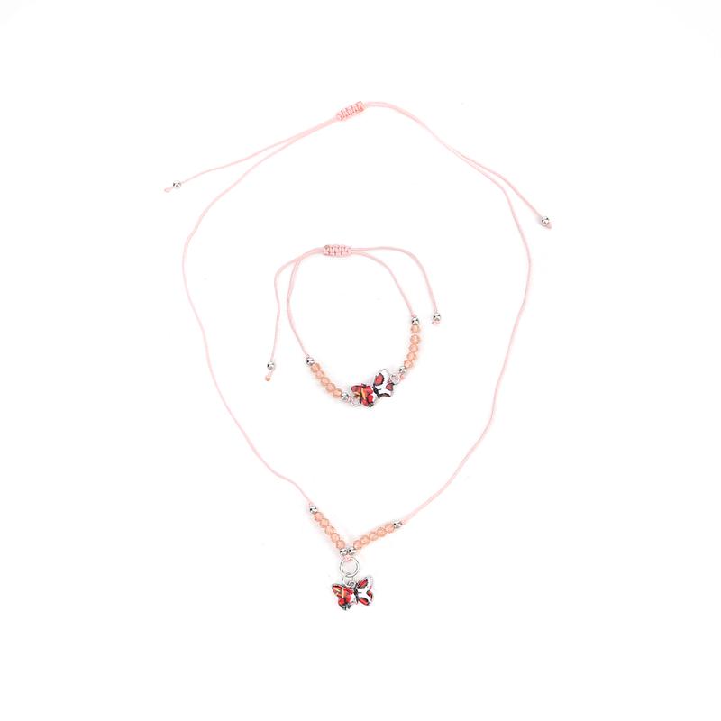 Ladies Butterfly Pendant Necklace Bracelets For Women Beads Necklace Choker Accessories Jewelry Gift