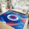 Rangers FC Design Crystal Velvet Carpet Cozy Non?Slip Printed Rug For Bedroom Living Room Entrance