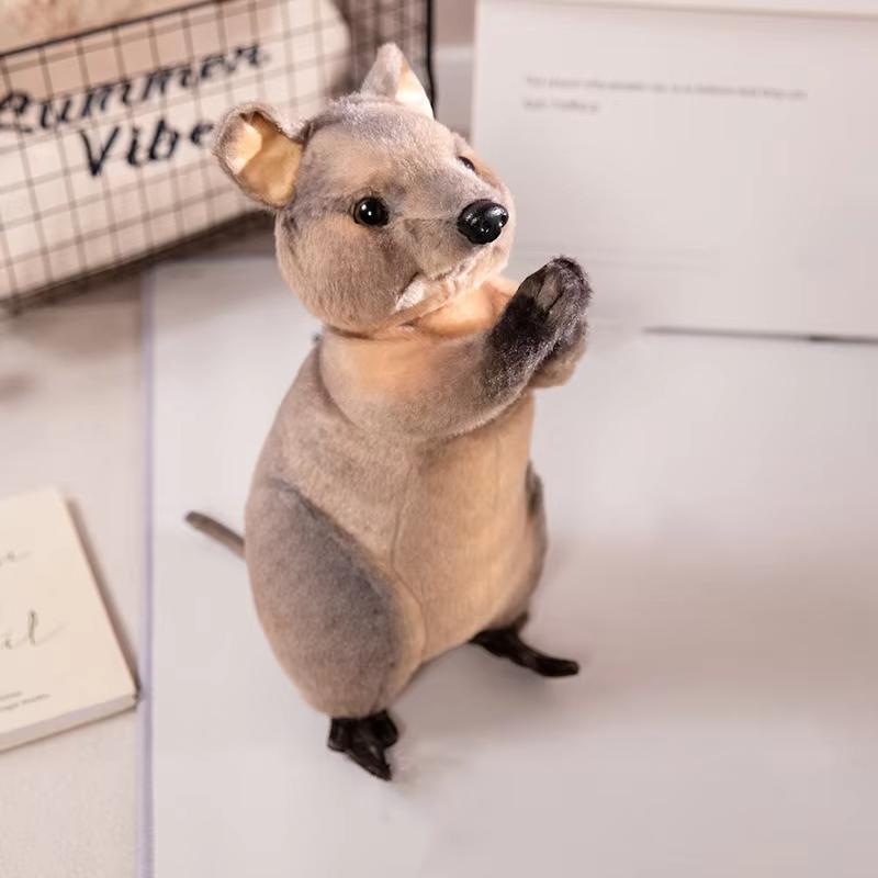 Série Prière Pour Les Animaux Peluche Panda Roux Loutre Kangourou à Queue Courte Loutre de Mer Peluches Animales Réalistes Bénir Chance Cadeaux Ami