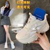 Thick-soled dad shoes for women 2025 spring new models, the popularity has increased, little white shoes, mesh breathable sports versatile cas