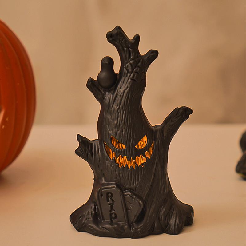 Halloween Portable LED Pumpkin Lantern Candle Lamp for Party Decoration