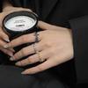 Fashion Irregular Cross Star Open Ring For Women Men Punk Gothic Sliver Color Adjustable Couple Rings Y2K Egirl Jewelry Gift