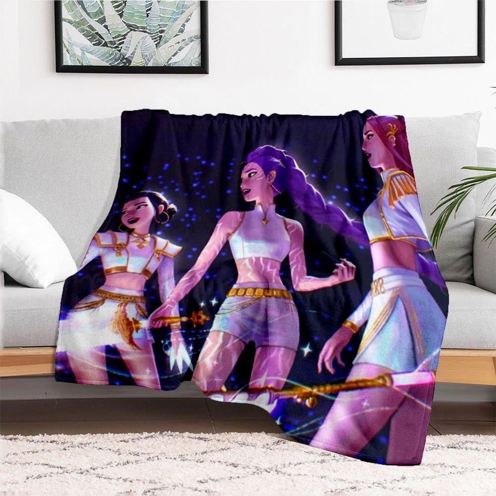 "Enchanted Warrior Crop Top - Fantasy Glittery Costume"Blanket Lightweight Flannel Throw Blanket for Sofa, Bed, Travel, Camping, Livingroom,