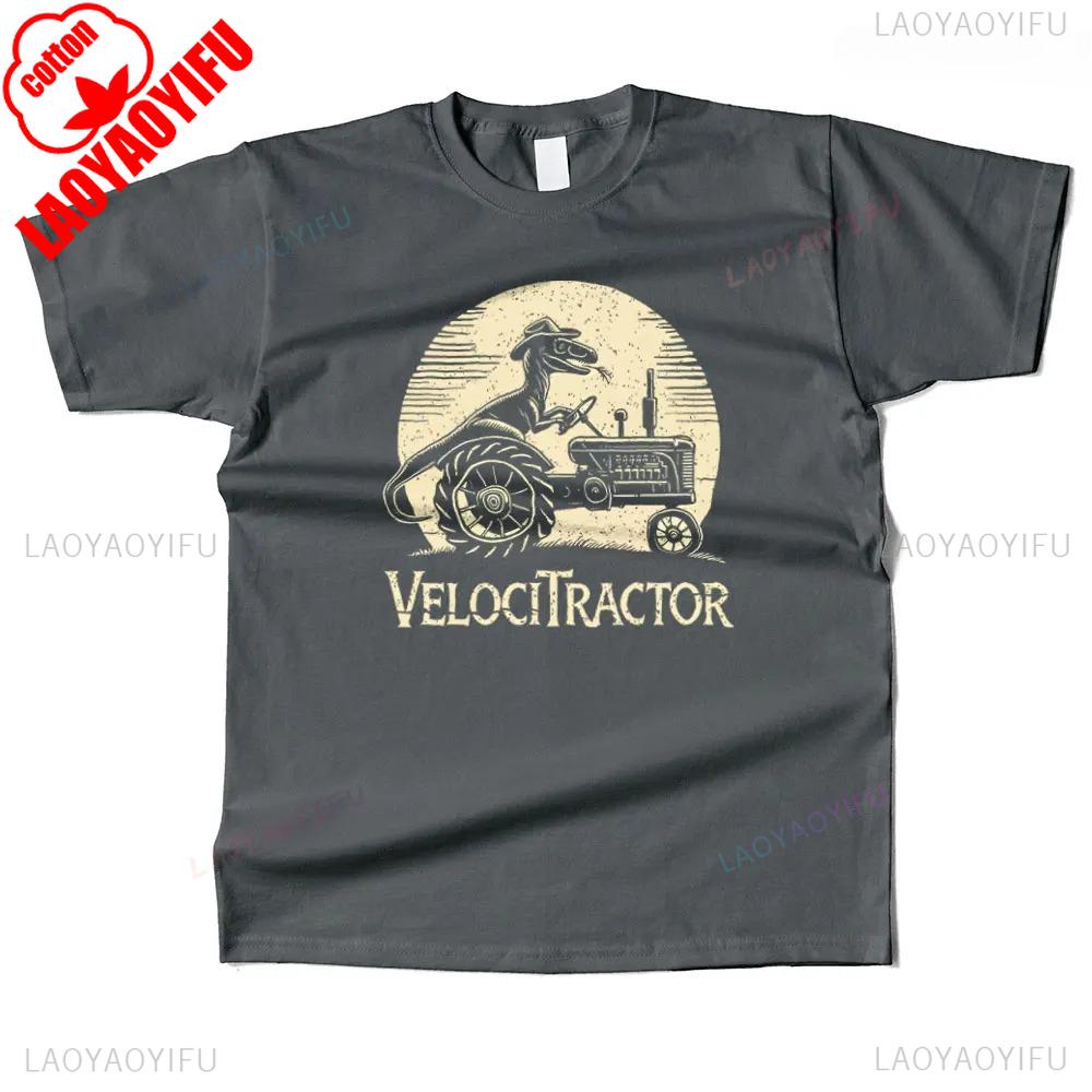 Pánské bavlněné grafické tričko VelociTractor Street Casual Style Tričko pro muže a ženy Grafická trička Streetwear Letní trička Topy