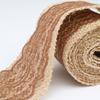Natural Jute Burlap Hessian Ribbon +lace Trim Edge Vintage Wedding Rustic