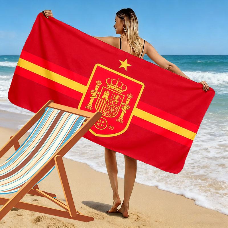 Spain Art Print Beach Towel, Large Soft Quick Dry Towel for Beach Camping Swimming
