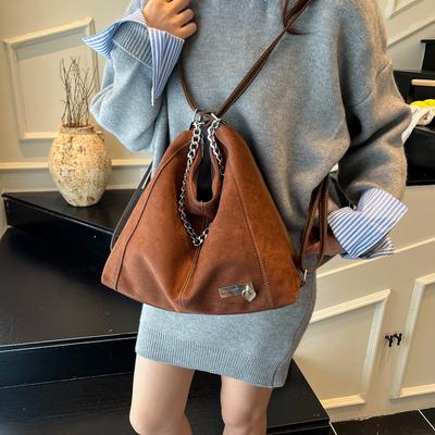 Hochwertige modische Tragetasche Damen Herbst neu Kette große Kapazität College-Stil Rucksack Pendeln