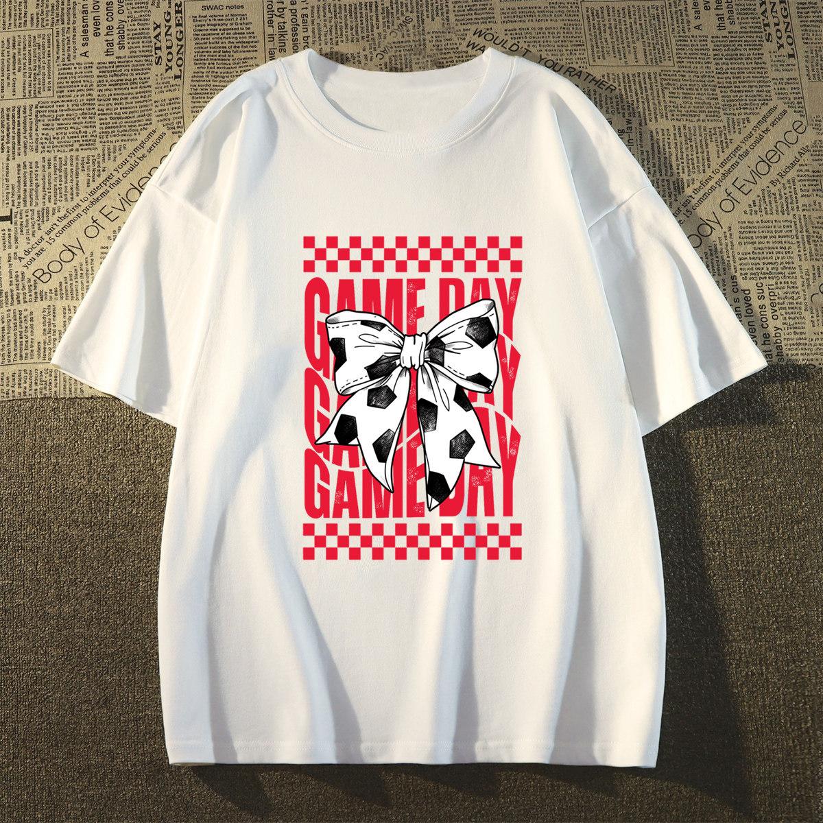 

European and American Loose Fit Unisexs and Womens Tshirt Fashionable Cartoon Pure Cotton Print Versatile Slimming Tshirt S