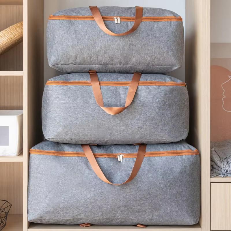 Large-Sized Quilt Storage Bag Waterproof Moving Bag Thick Cloth Luggage Bag For Clothes Dormitory Organizing Bag