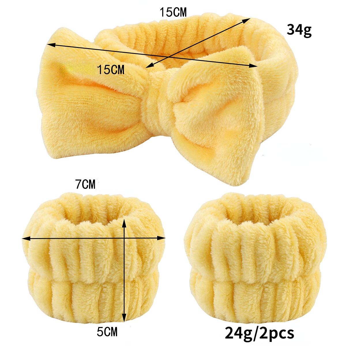 RKPM HOMES Samt-Stirnband Mit Carb-Ohren, Korallenfleece – Für Gesichtspflege, Duschen & Make-up