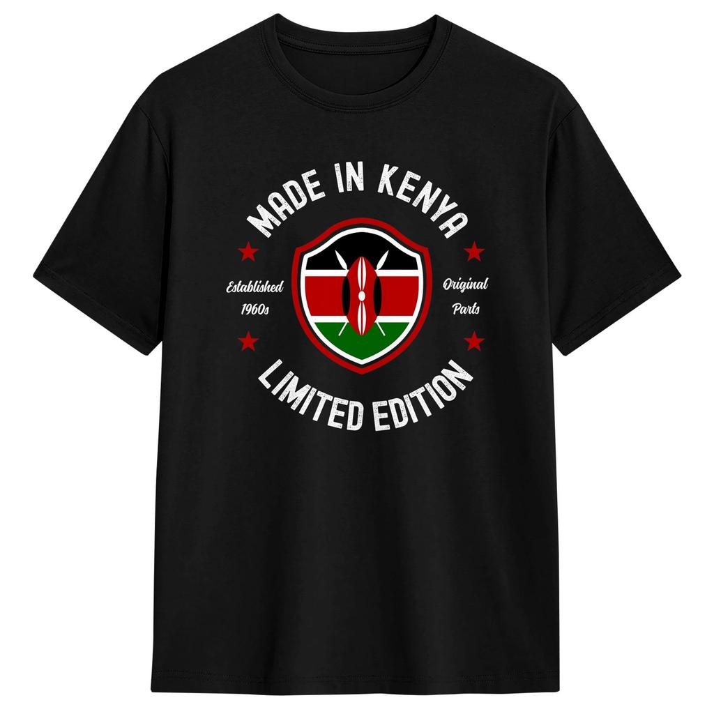 Made In Kenya T Shirt Beach Aesthetic T Shirts Cotton Hip Hop Tee Shirt For Mens Casual Tees