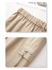 Apricot Retro Slit Midi Skirt - Women's 2024 Spring/Autumn Style, Bodycon Long Skirt