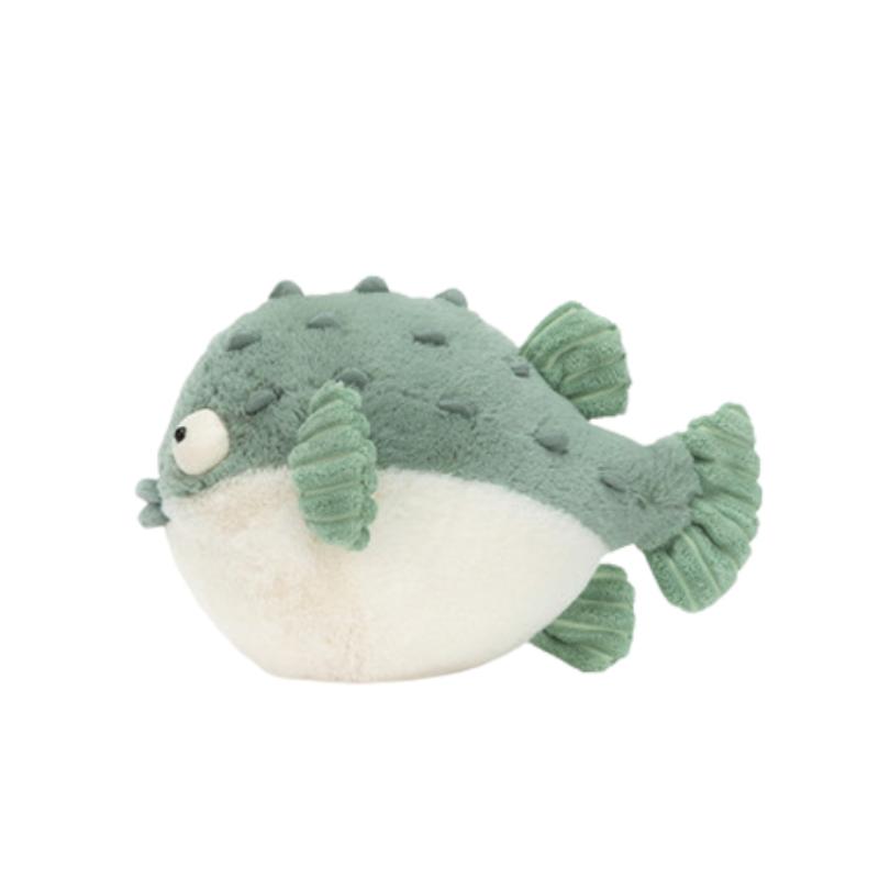 JELLYCAT Ocean Series Animal Percy Puffer Fish Soothing Green Doll Plush Doll 16cm High