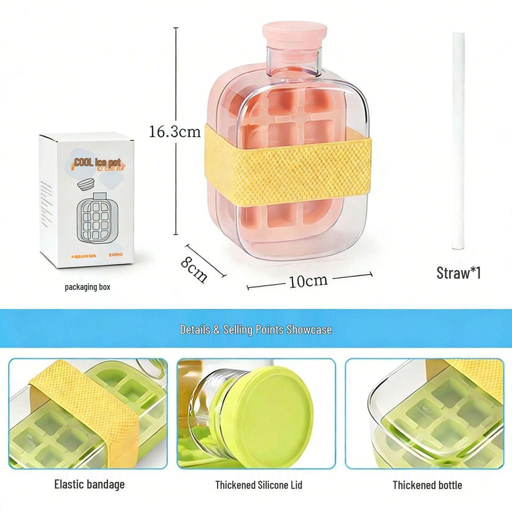 Cross-Border Ice Cube Tray & Water Kettle: Press-to-Fill Ice Bucket, Box, and Mold – High-Value Portable Ice Maker