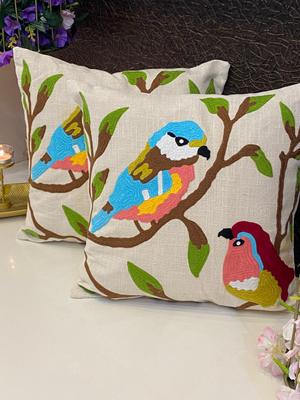 Bestickter Kissenbezug - 16*16 Zoll