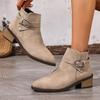 Dámské kotníkové boty na platformě šněrovací silný podpatek kulatá špička krátké boty dámské podzim zima móda zadní zip boty nadměrná velikost 43